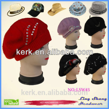 New design fashion Ladies Hats cap elegant wool hat for women ,LSW43